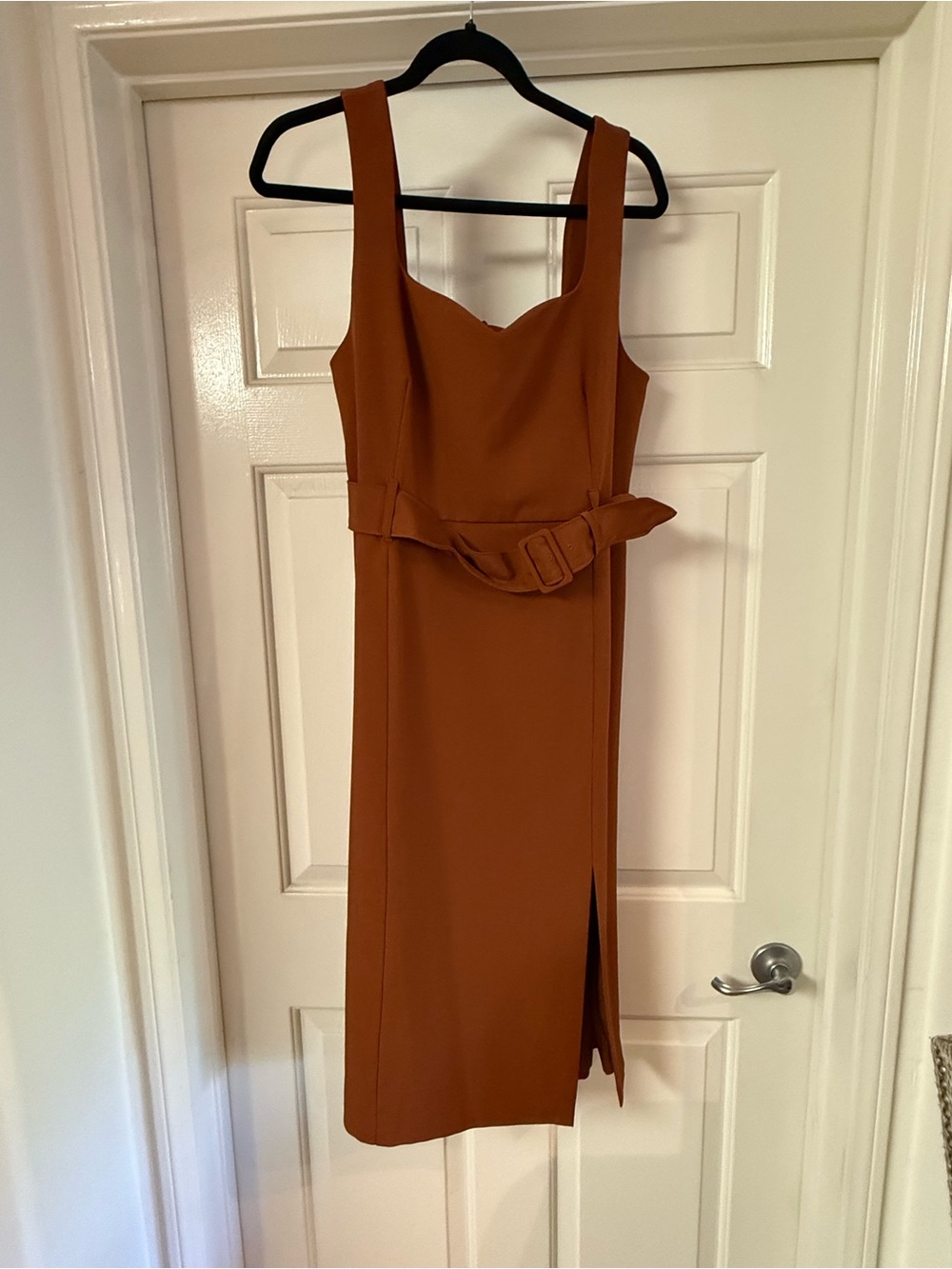 Banana Republic Rust Brown Belted Midi Dress
